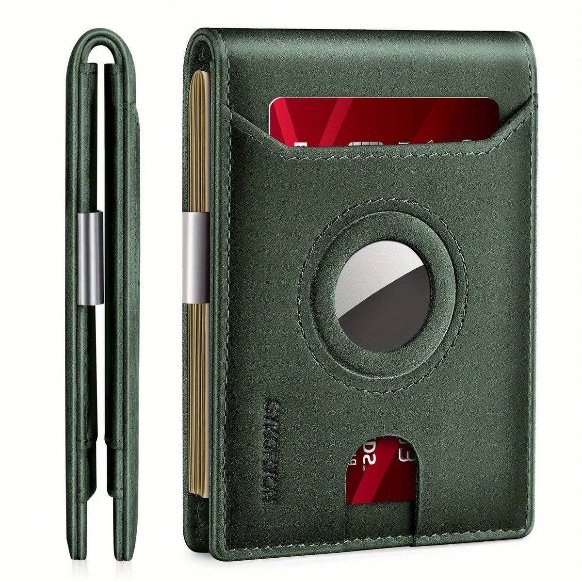 AirTag Wallet for Men — Slim RFID Leather Bifold