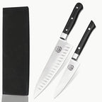 Ravlors Utility Knife Set, J2 Steel, 7.5 & 4.5 Inch, Black Handle